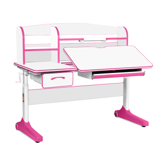 Растущая парта Anatomica Uniqa белый/розовый